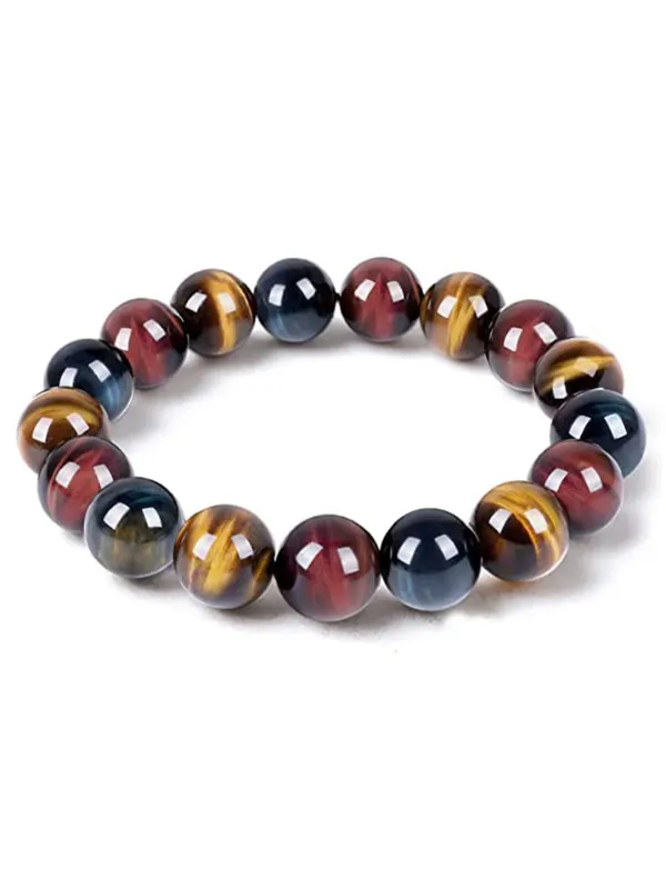 Buddha Stones Tibetan Tiger's Eye Bracelet Necklace Set