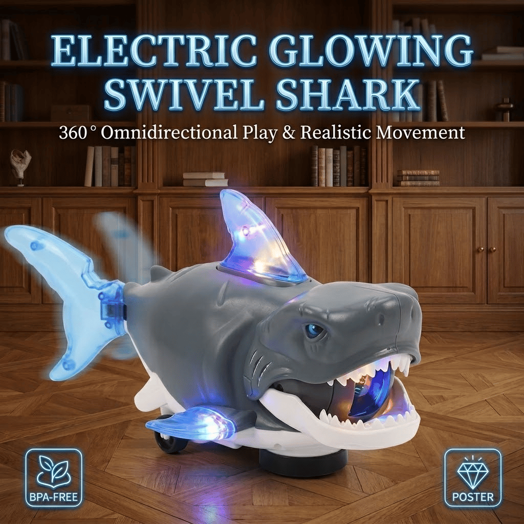 LuminoShark: Electric Glowing Swivel Shark