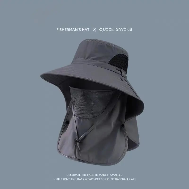 Spring/Summer Fisherman's Hat Detachable Outdoor Fishing Face Covering Neck Protection
