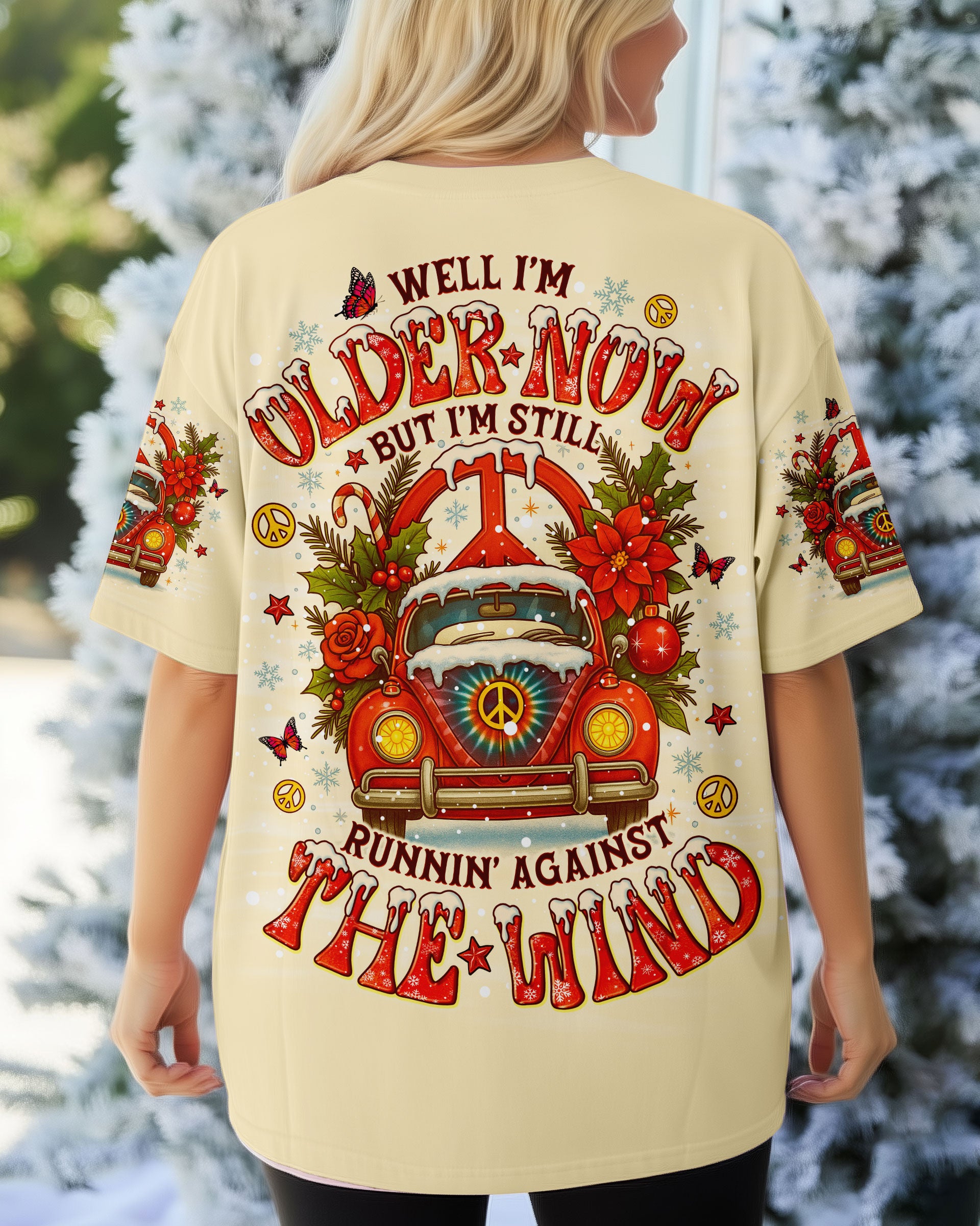 RUNNING AGAINST THE WIND CAR CHRISTMAS  ALL OVER PRINT - TLNO0511252