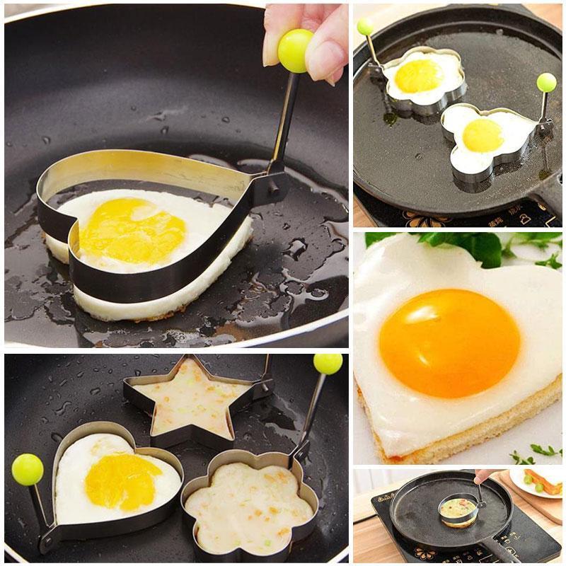 🍳 Stainless Steel Omelet Mold – Food-grade safe, durable & rust-resistant, non-stick easy release, perfect shape every time, ideal for breakfast, pancakes & fried eggs 🥚