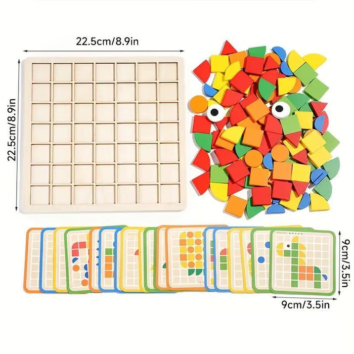 🎁Gift Idea Hot Sale 50% OFF🔥Educational Wooden 3D Colorful Animal Pattern Puzzle