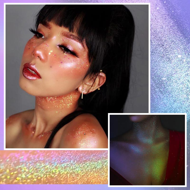 👉Rainbow Glitter Chameleon Highlighter Eyeshadow🔥