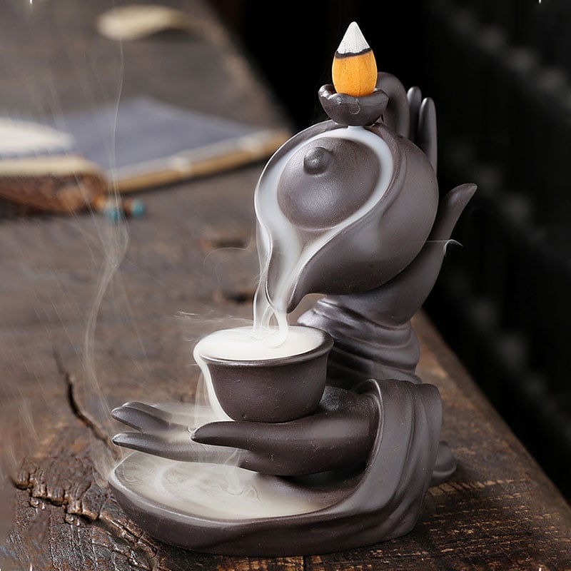 Hand & Kettle Incense Burner