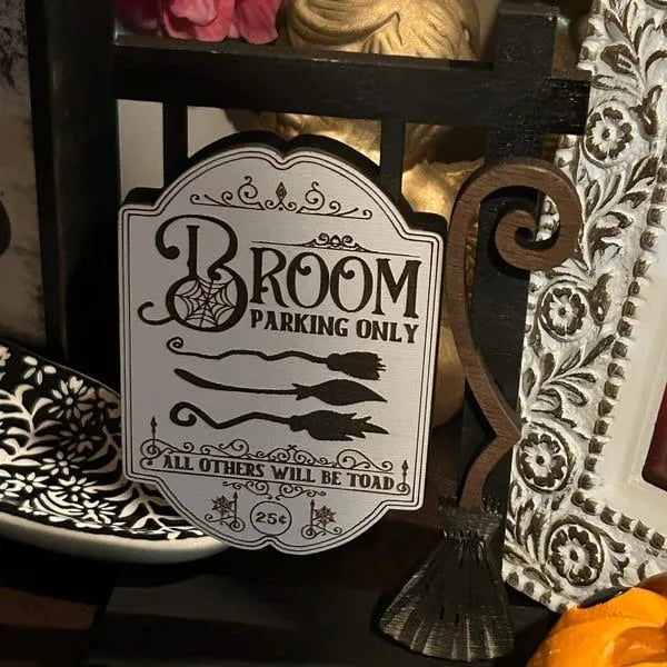 🧹Broom Parking Halloween Mini Sign