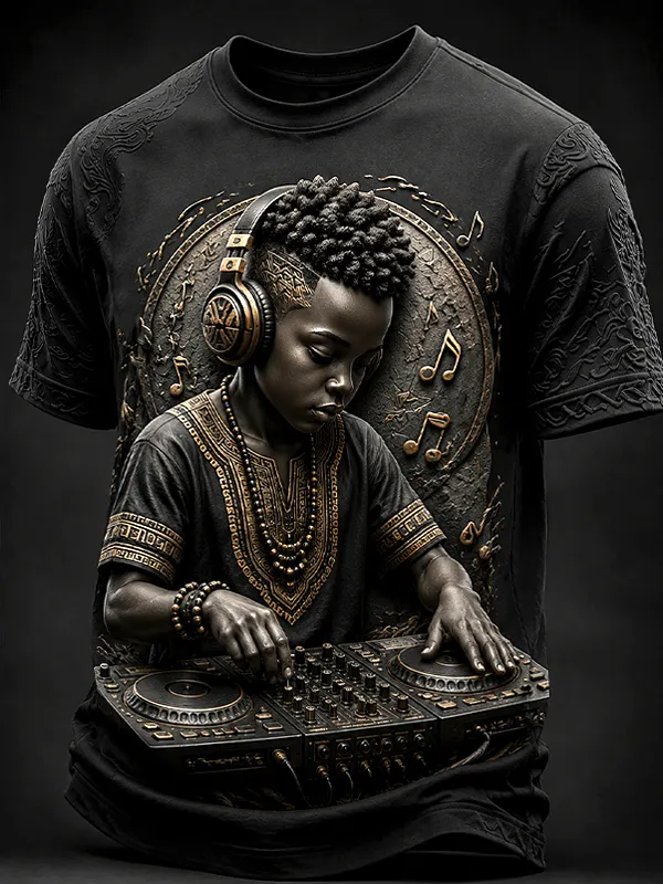 Men's DJ Boy Art Print T-Shirt