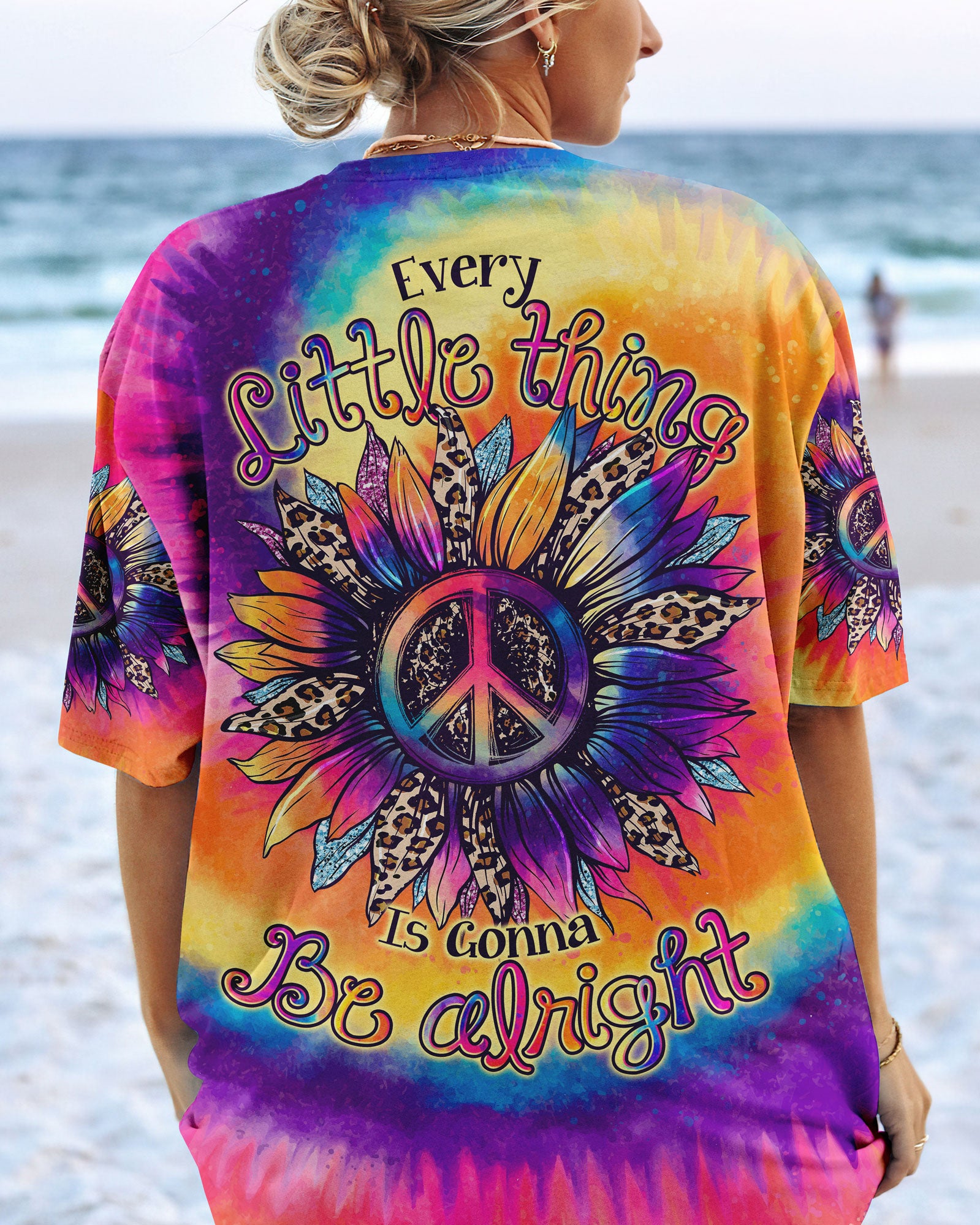 EVERYTHING LITTLE THING SUNFLOWER TIE DYE ALL OVER PRINT - TLNO1206232