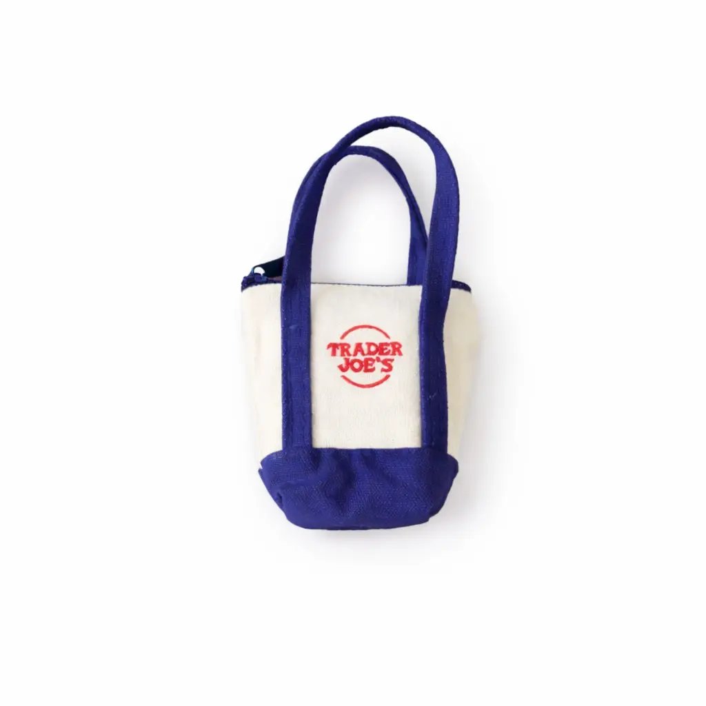 🛍️Trader Joe's Style Foldable Reusable Grocery Bag – 2-in-1 Tote with Mini Canvas Pouch (🔥Set of 3)