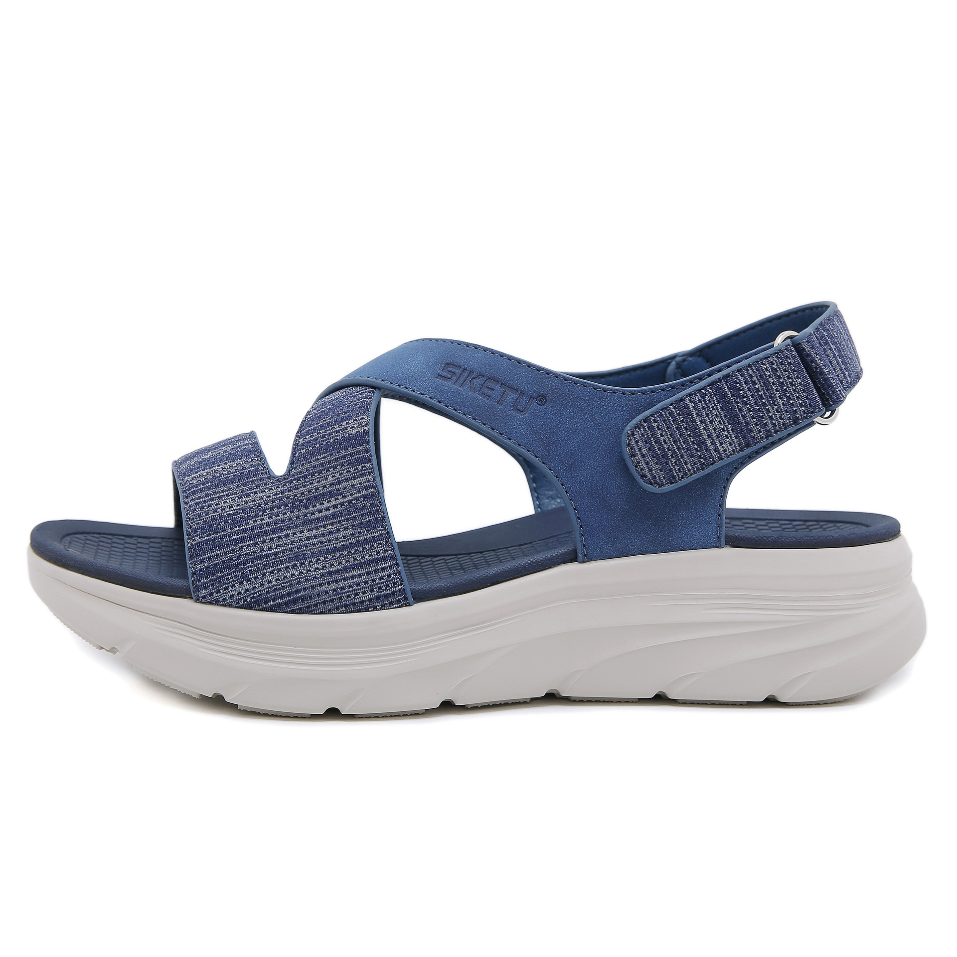 Mennee Women's Leisure Sports Comfortable Thick Soled Velcro Sandals