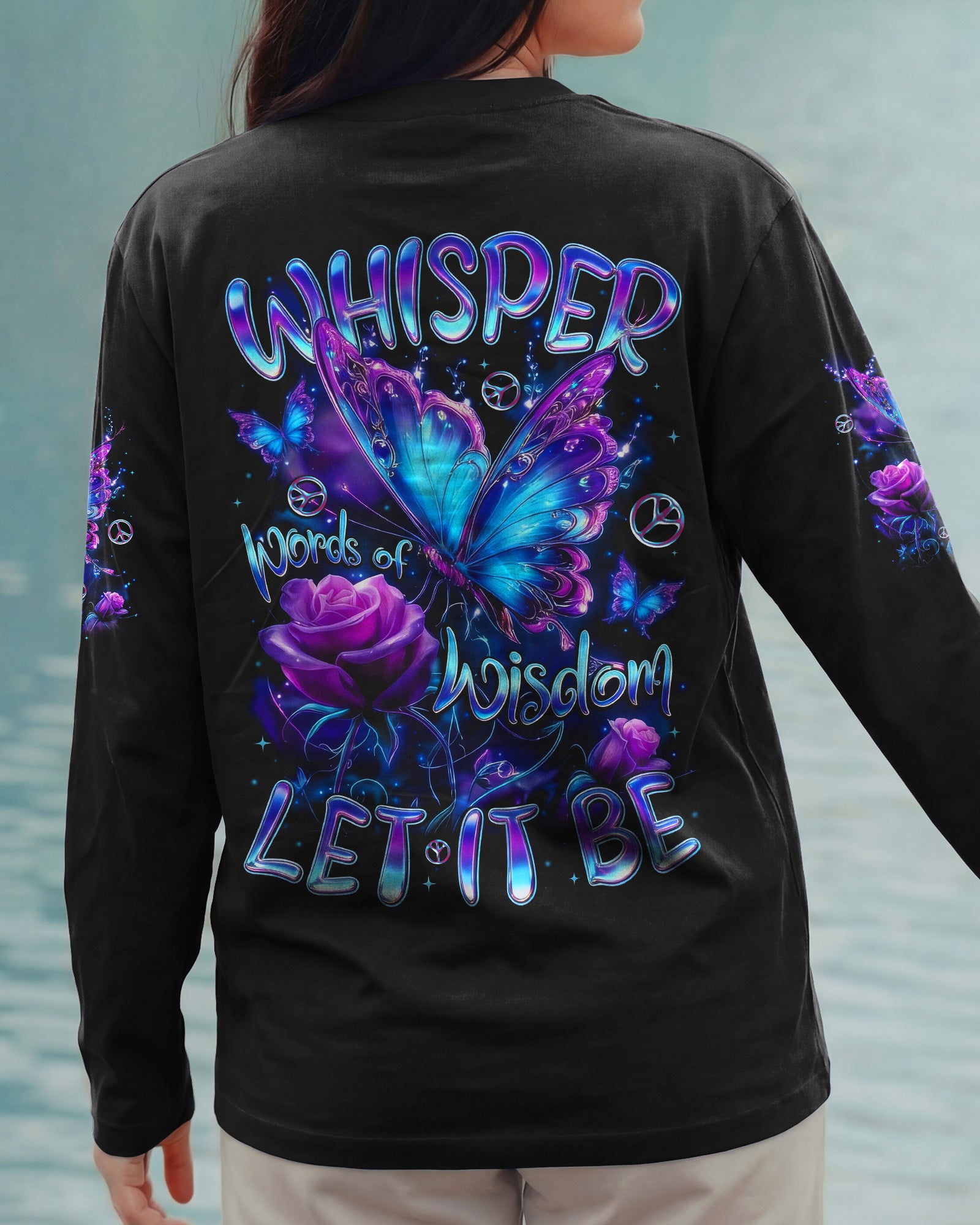 WHISPER WORDS OF WISDOM LET IT BE BUTTERFLY ALL OVER PRINT - TYTD2302261
