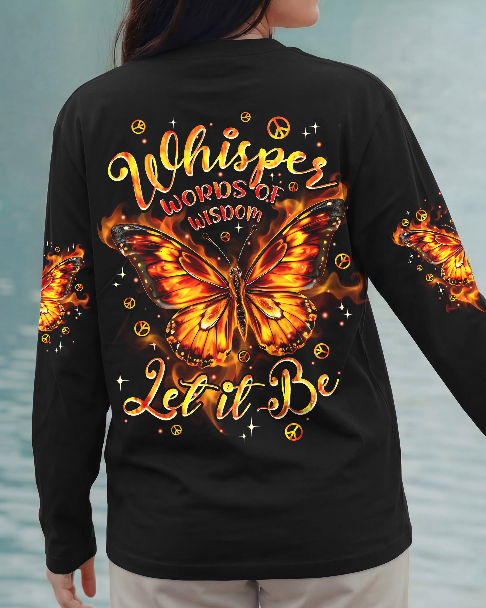 WHISPER WORDS OF WISDOM LET IT BE BUTTERFLY ALL OVER PRINT - TYPQ3006262