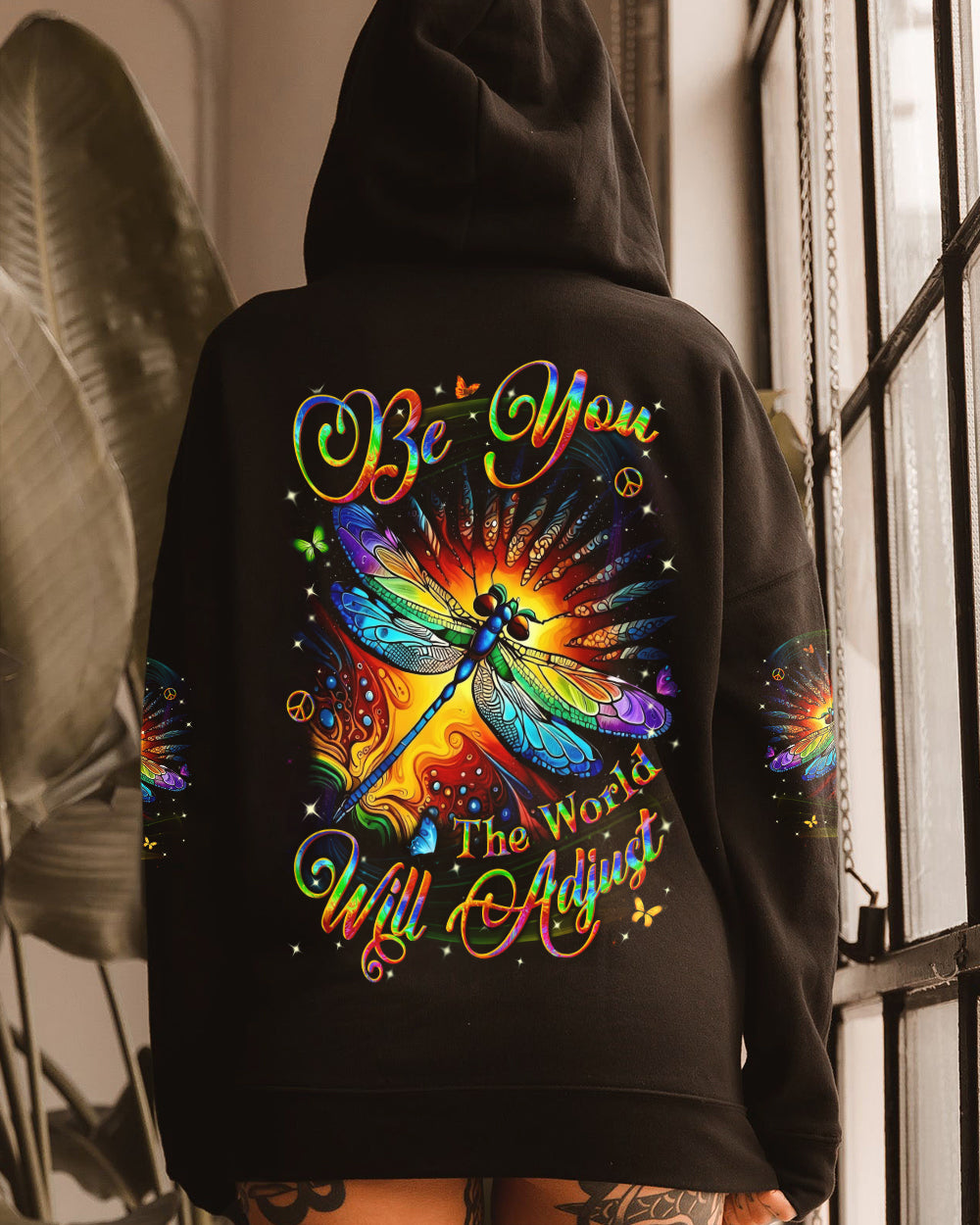 BE YOU THE WORLD WILL ADJUST DRAGONFLY ALL OVER PRINT -  YHLN1512252