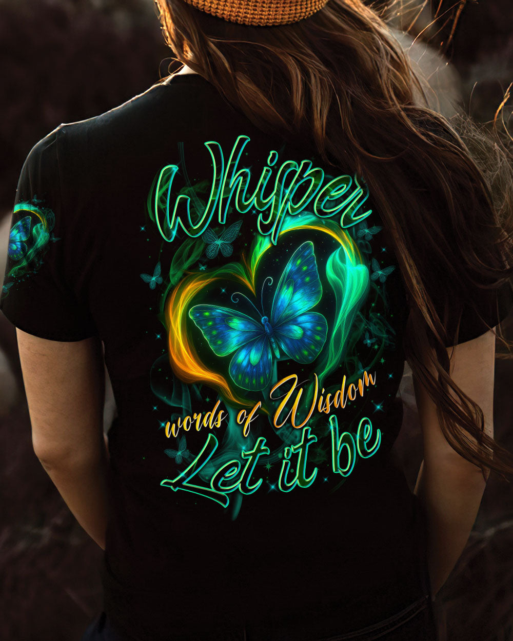 WHISPER WORDS OF WISDOM LET IT BE BUTTERFLY ALL OVER PRINT - TYTD2207252