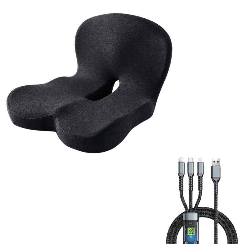 💥Non-Slip Memory Foam Seat Cushion – Prostate Pressure Relief, Sciatica Pain Relief, Breathable Mesh & Universal Fit for Car, Office & Wheelchair