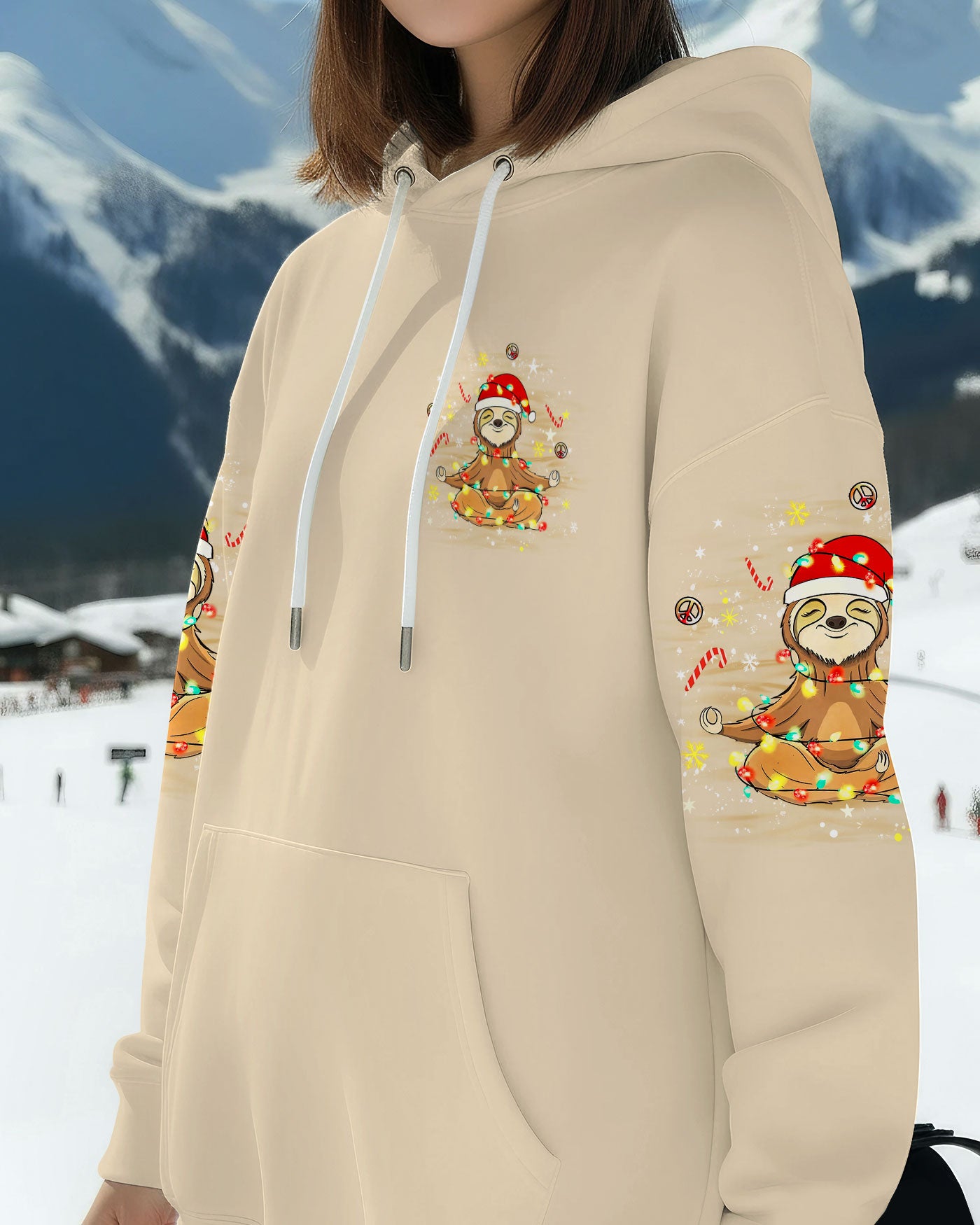 JUST BREATHE CHRISTMAS SLOTH ALL OVER PRINT - YHLT0411252