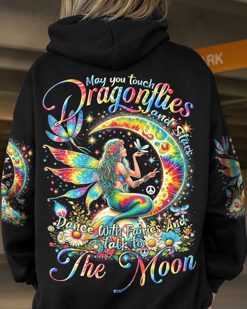 MAY YOU TOUCH DRAGONFLIES AND STARS MERMAID ALL OVER PRINT - TYTM0112232