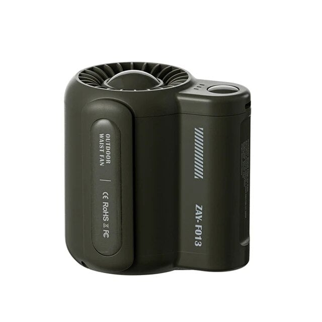 Creative waist-mounted fan portable usb silent strong wind cooling portable outdoor small air conditioning fan/Summer/Rechargeable