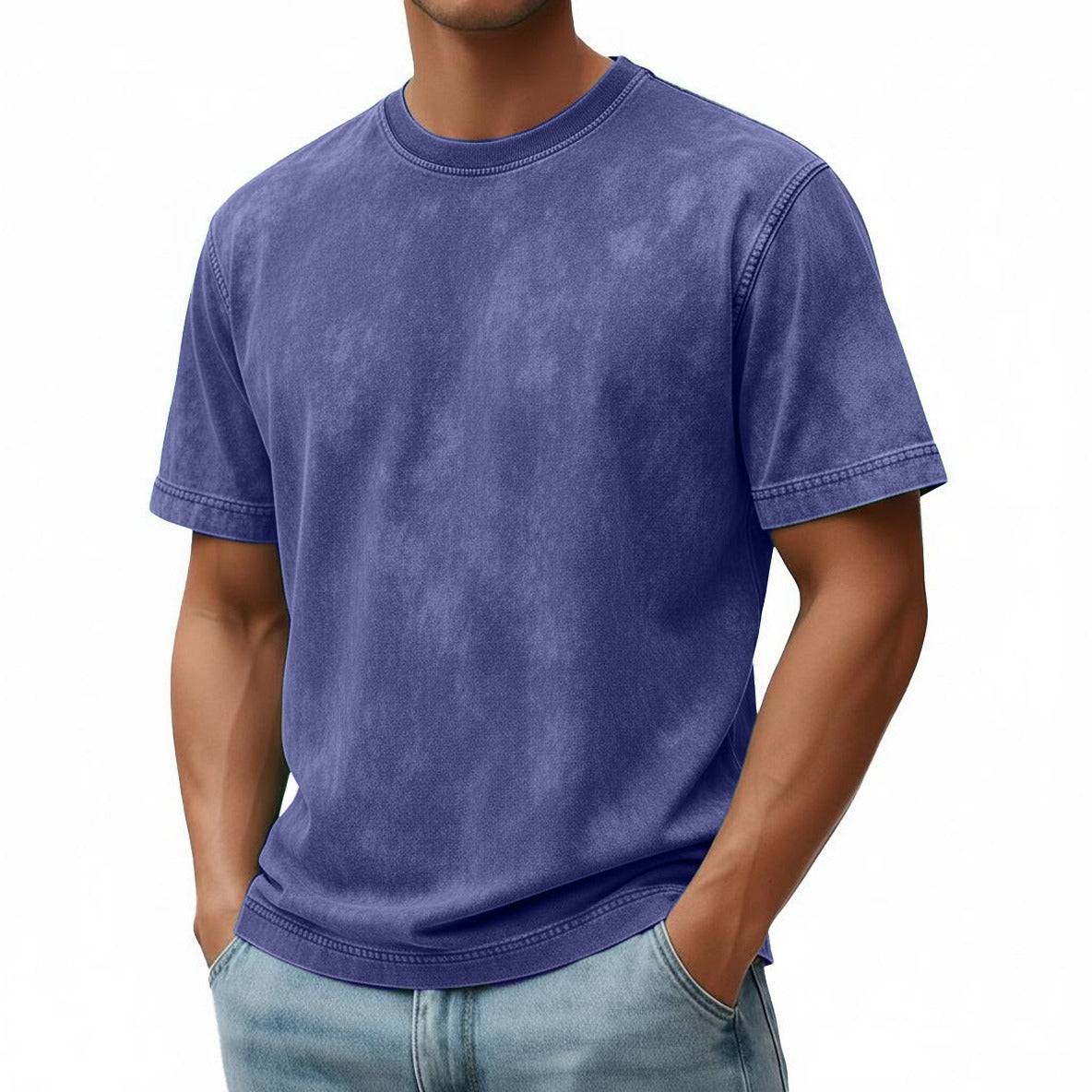 All-American Vintage Washed T-Shirt - 100% Cotton, Soft & Breathable