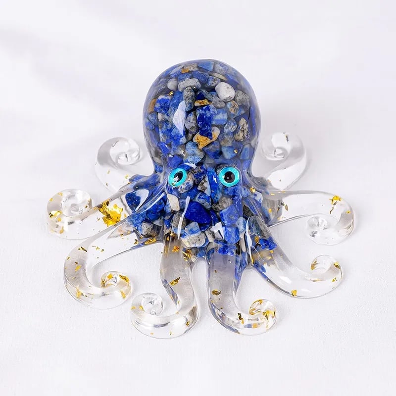 🔥Last 4 hours Sale: Save $15 -🔮🐙Natural Crystal Gravel Octopus Decor