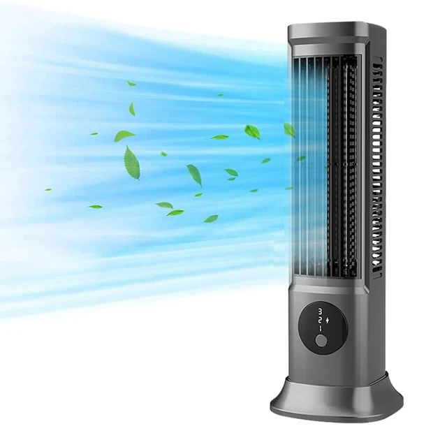 Desktop Bladeless Fan. Rechargeable Portable Air Conditioner 3 Speeds. Silent Table Tower Fan – Hot Sale 50% Off