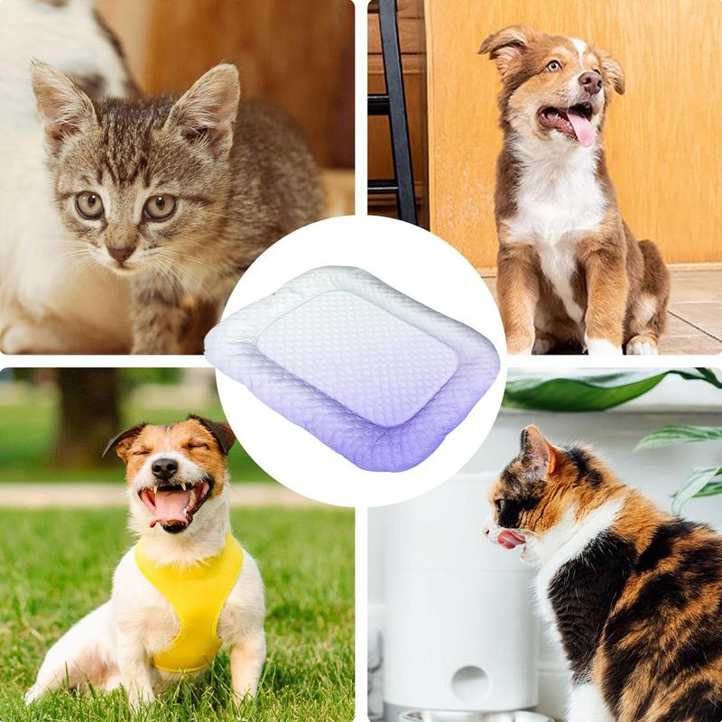 Pet Cooling Mat for Dogs & Cats 🐾  Naturally Cool Ice-Silk Pad • Breathable, Washable & Soft 🌿  For Floors, Sofas & Car Travel • Multiple Sizes • Gradient Colours ☀️🐶🐱