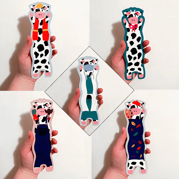 🔥LAST DAY: BUY 5 GET 5 FREE - 📚✨Wavy Cow Bookmarks