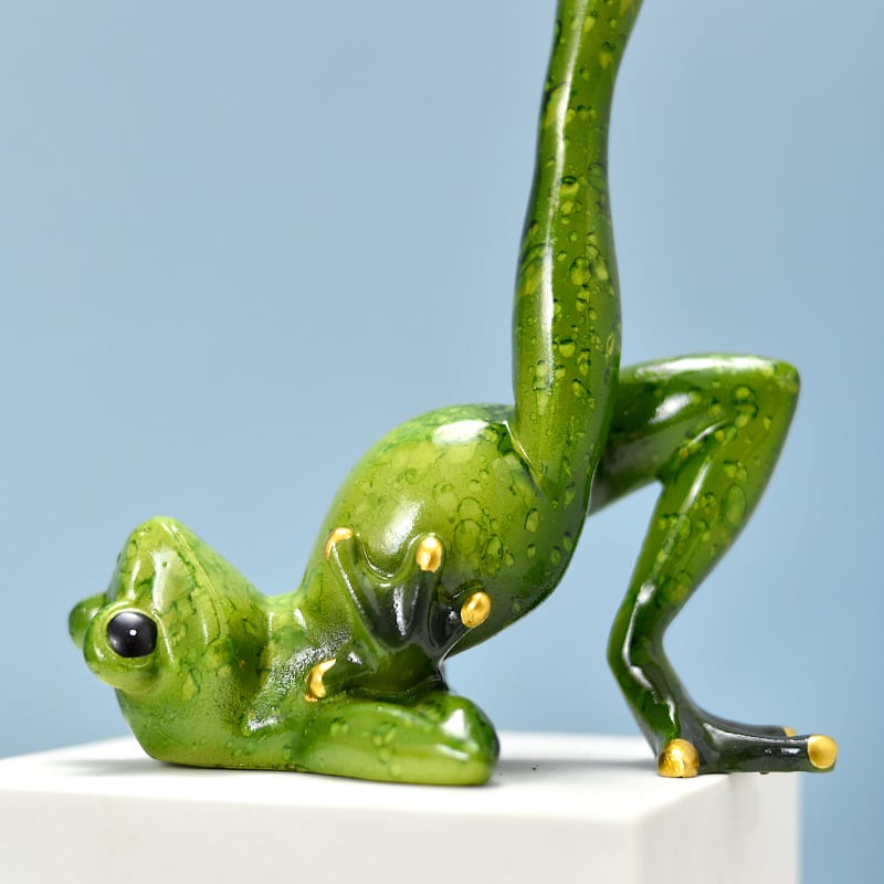 🐸Yoga frog pastoral resin craft decoration