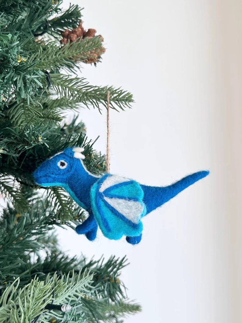 Felt Dragon Christmas Ornament