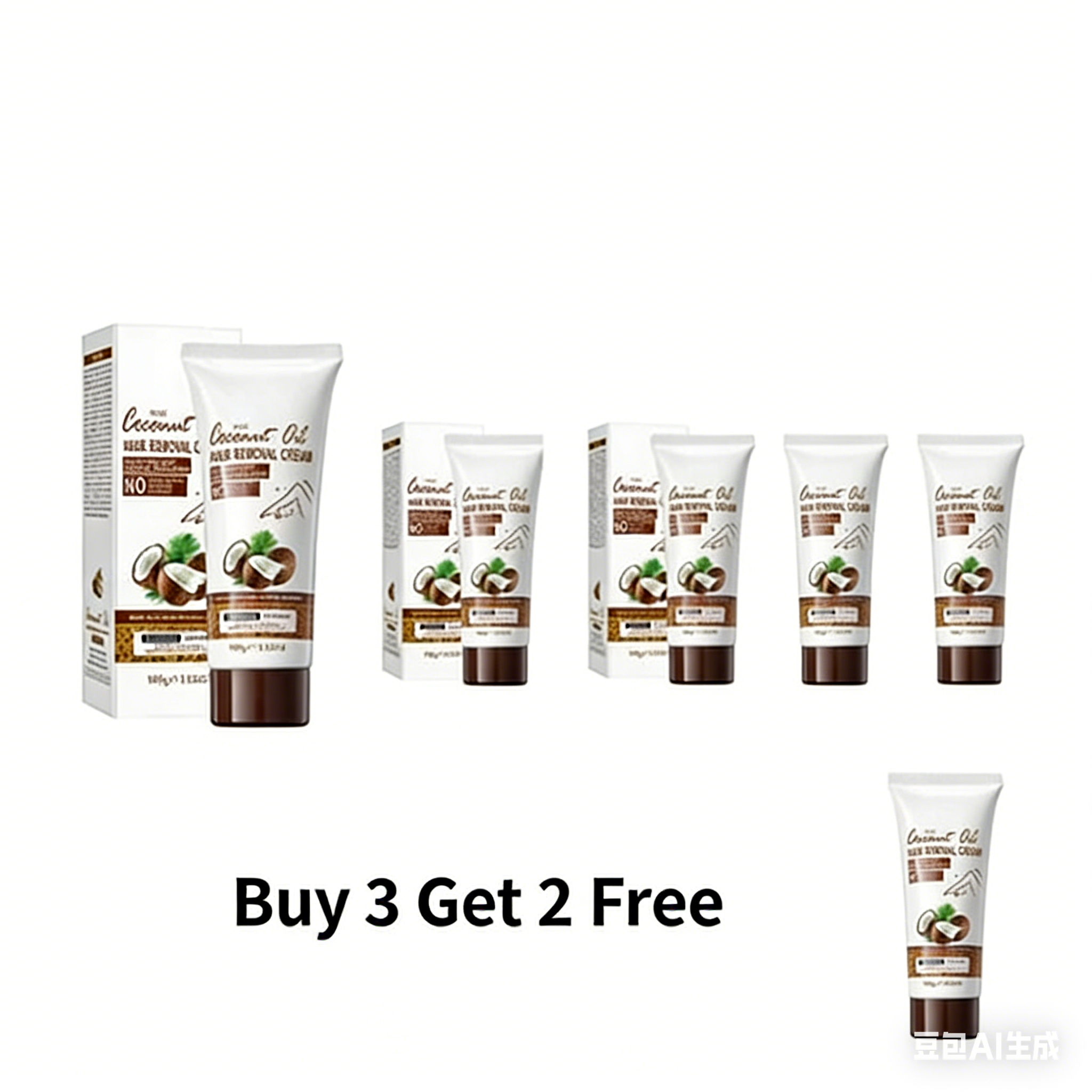 🥥 Coconut Oil Hair Removal Cream – Silky Smooth Skin in Minutes! 🧴