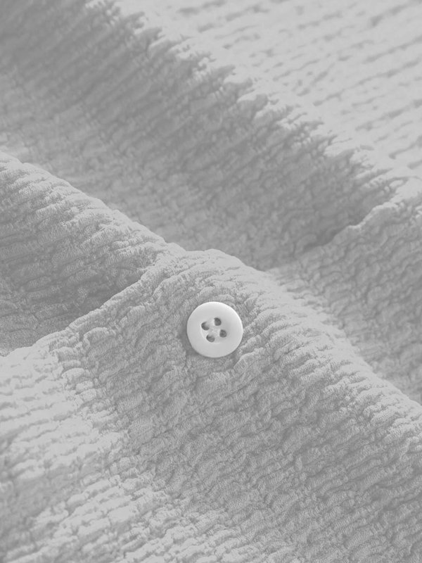 Cargks®Basic Casual Seersucker Men's Button Pocket Short Sleeve Shirt Big & Tall