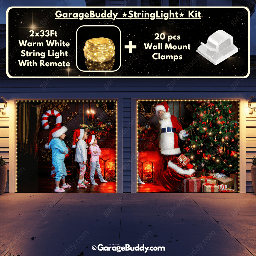 Garage Buddy | Santa With Kids | Christmas Garage Door Cover