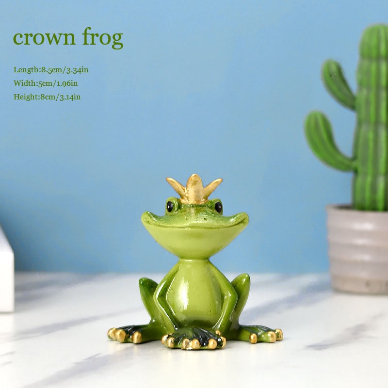 🐸Yoga frog pastoral resin craft decoration