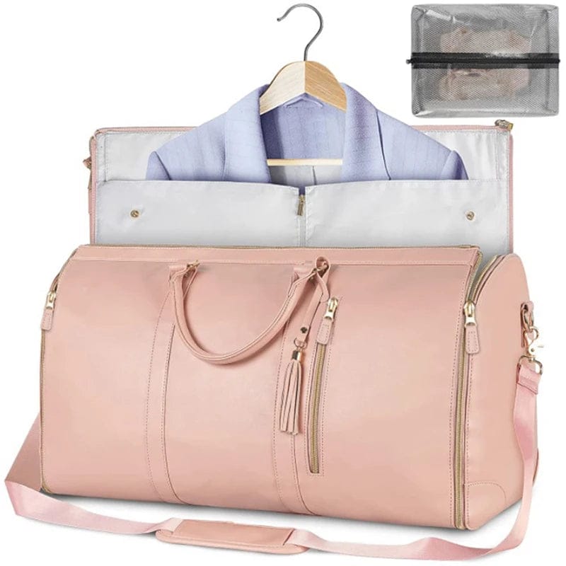 VoyageVault (Versatile Fashion Large PU Folding Suit Storage Bag for Women) – Last Day Sale Off 60%