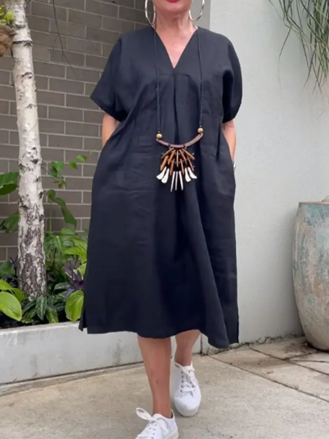 Women's Black Loose Casual Dress