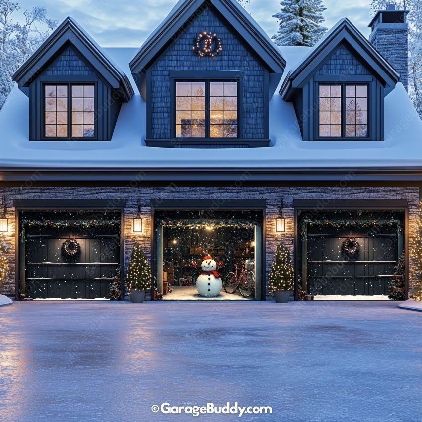 Garage Buddy | Snowy The Snowman | Christmas Garage Door Cover