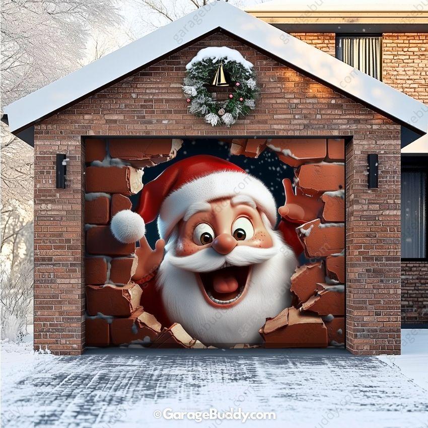 Garage Buddy | Santa's Surprise | Christmas Garage Door Cover