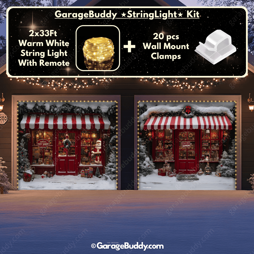 Garage Buddy | Santa's Toy Shop | Christmas Garage Door Cover