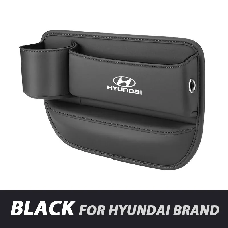 Azemov📣50% OFF Hot Sale! 🔥Exclusive Logo Leather Car Seat Storage Box With Water Cup Holder