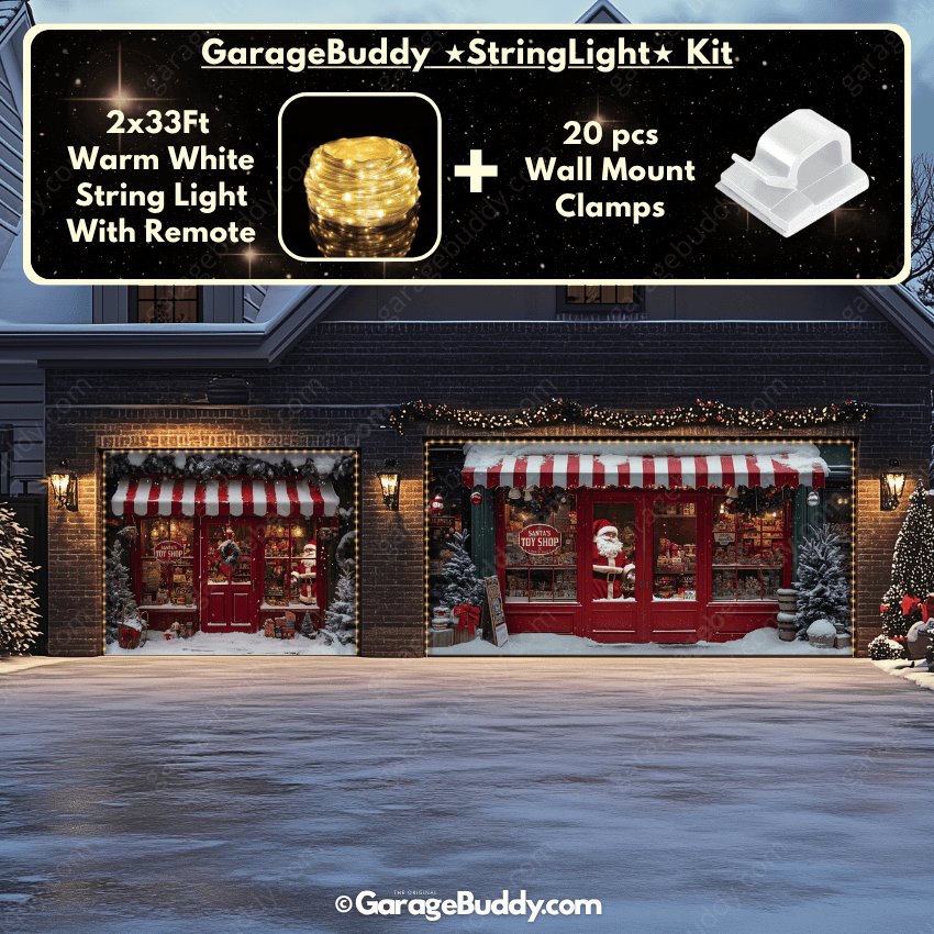 Garage Buddy | Santa's Toy Shop | Christmas Garage Door Cover