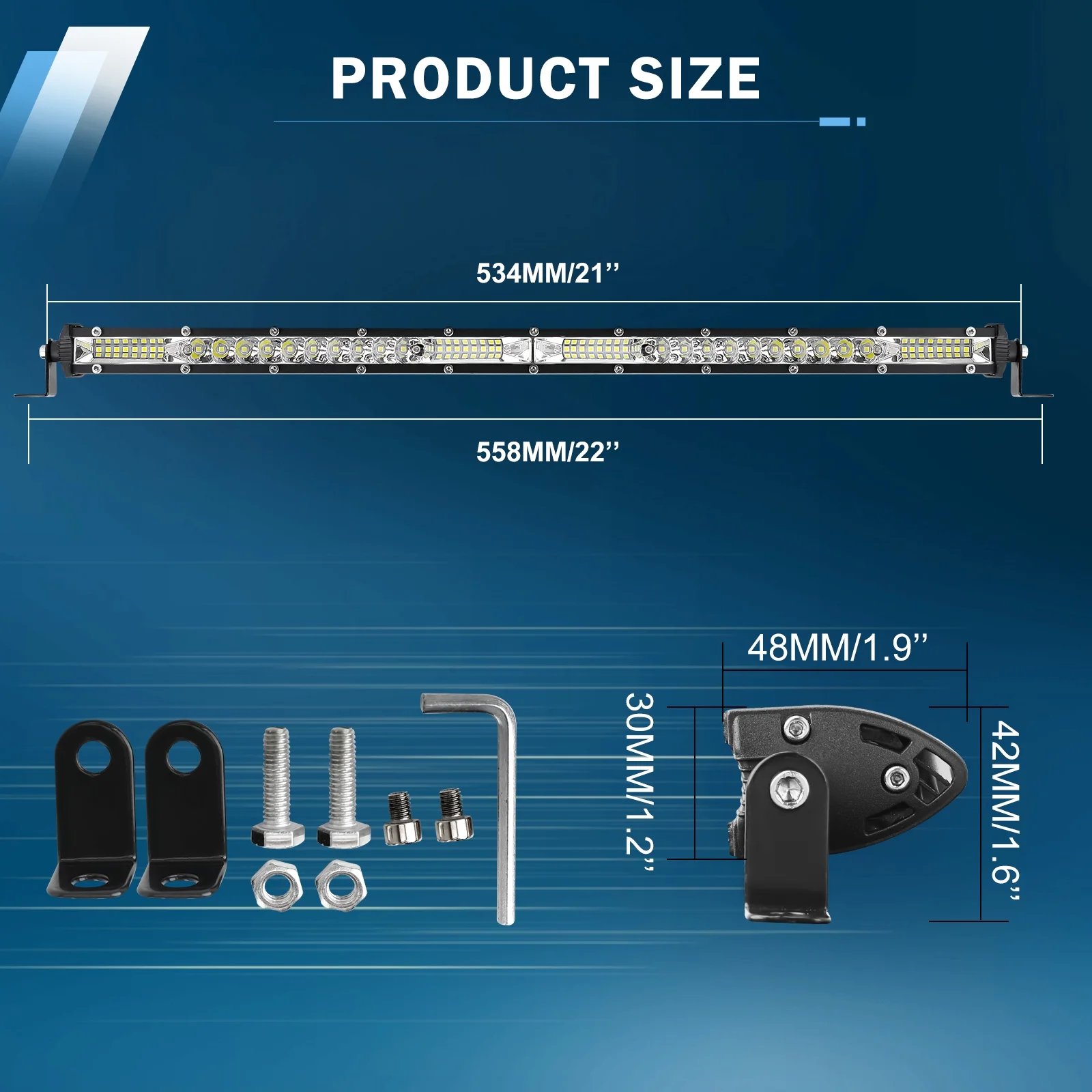 🔥LAST DAY 49% OFF - 🚗💡Single Row Ultra-Slim Spot Flood LED Light Bar
