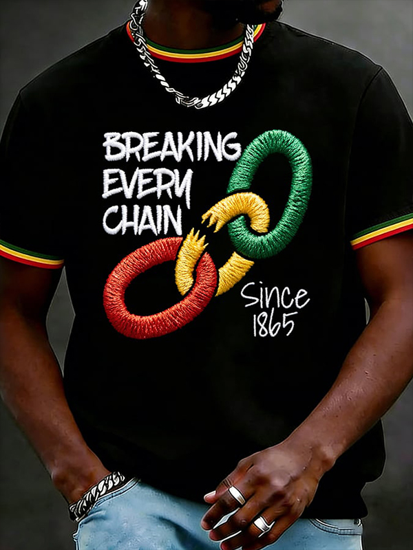 Men's Breaking Every Chain Since 1865 Print Casual T-Shirt