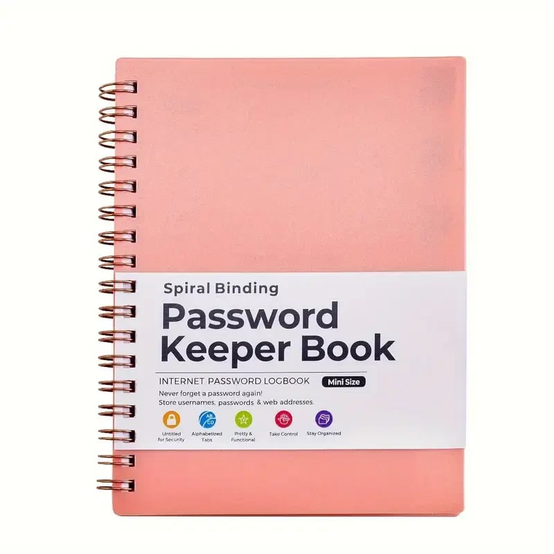 📚Mini password book with lettered tabs | password notebook for internet and computer login, username, home, office passwords