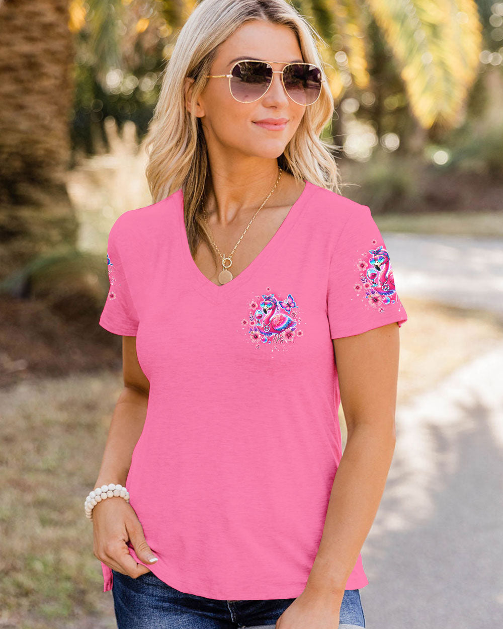 PRETTY IN PINK FLAMINGO ALL OVER PRINT - TLTW0807244