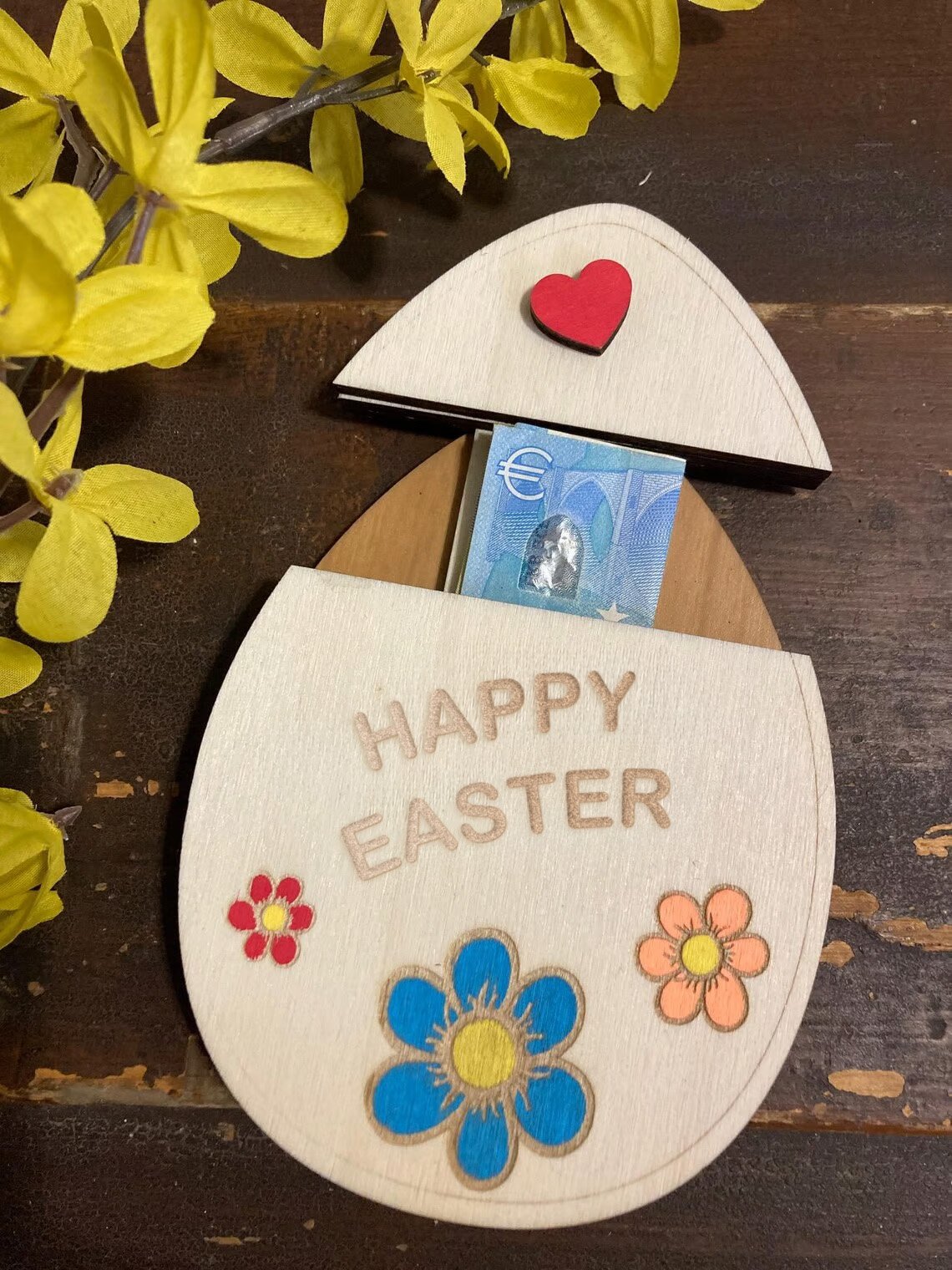 🔥Last Day: Buy 4 get 4 free - Wooden Easter Egg with Money Compartment