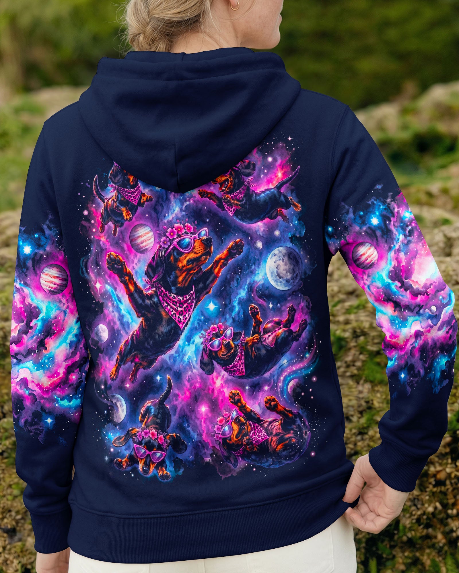 PSYCHEDELIC SPACE DACHSHUND DOG DREAMSCAPE ALL OVER PRINT – RI2005262