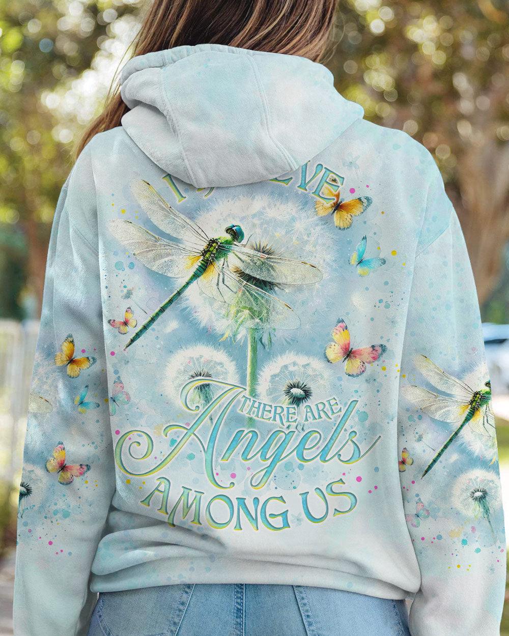 I BELIEVE THERE ARE ANGELS AMONG US DRAGONFLY ALL OVER PRINT - TLNO3007242