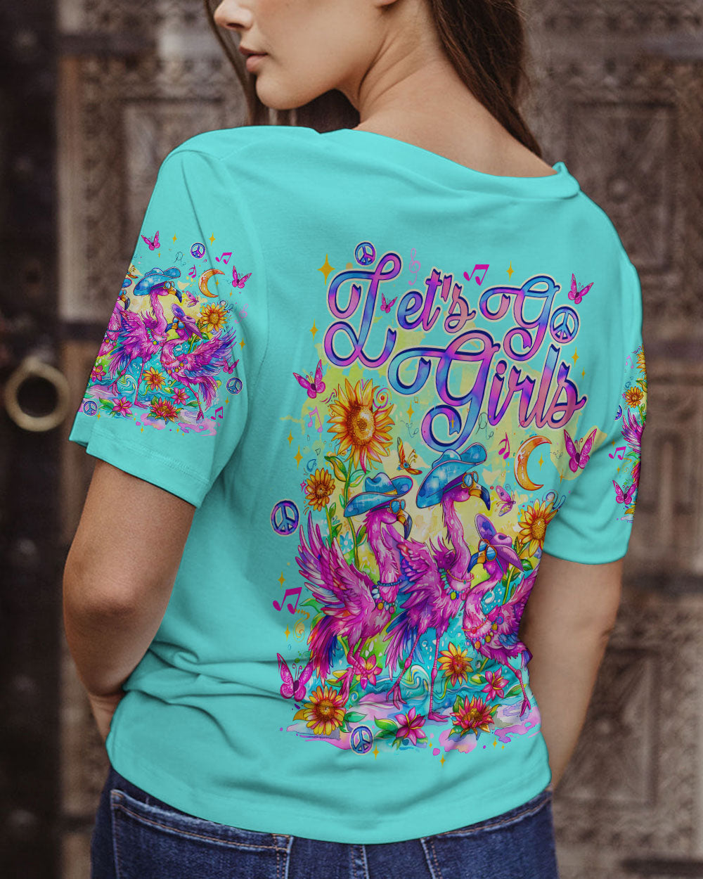 LET'S GO GIRLS FLAMINGO ALL OVER PRINT - TLNZ1004244