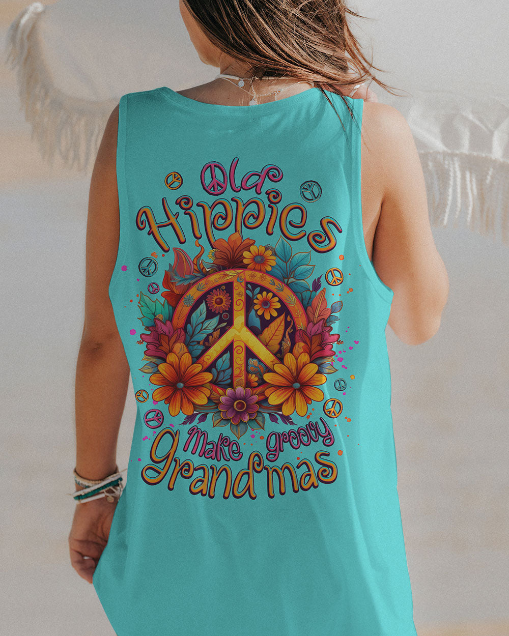 OLD HIPPIES MAKE GROOVY GRANDMAS ALL OVER PRINT - TLNZ1508231