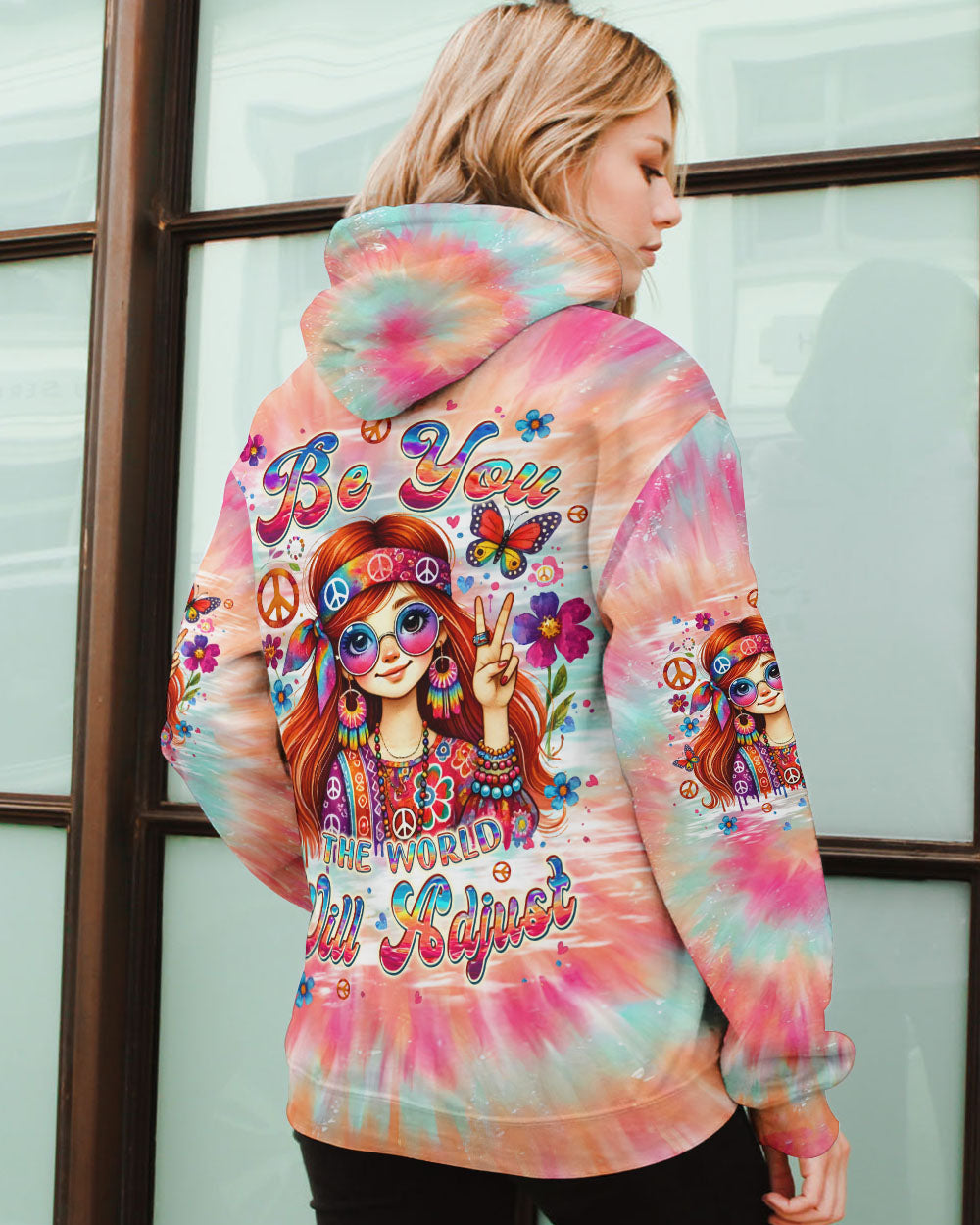 BE YOU THE WORLD WILL ADJUST GIRL ALL OVER PRINT - TLPQ0208242
