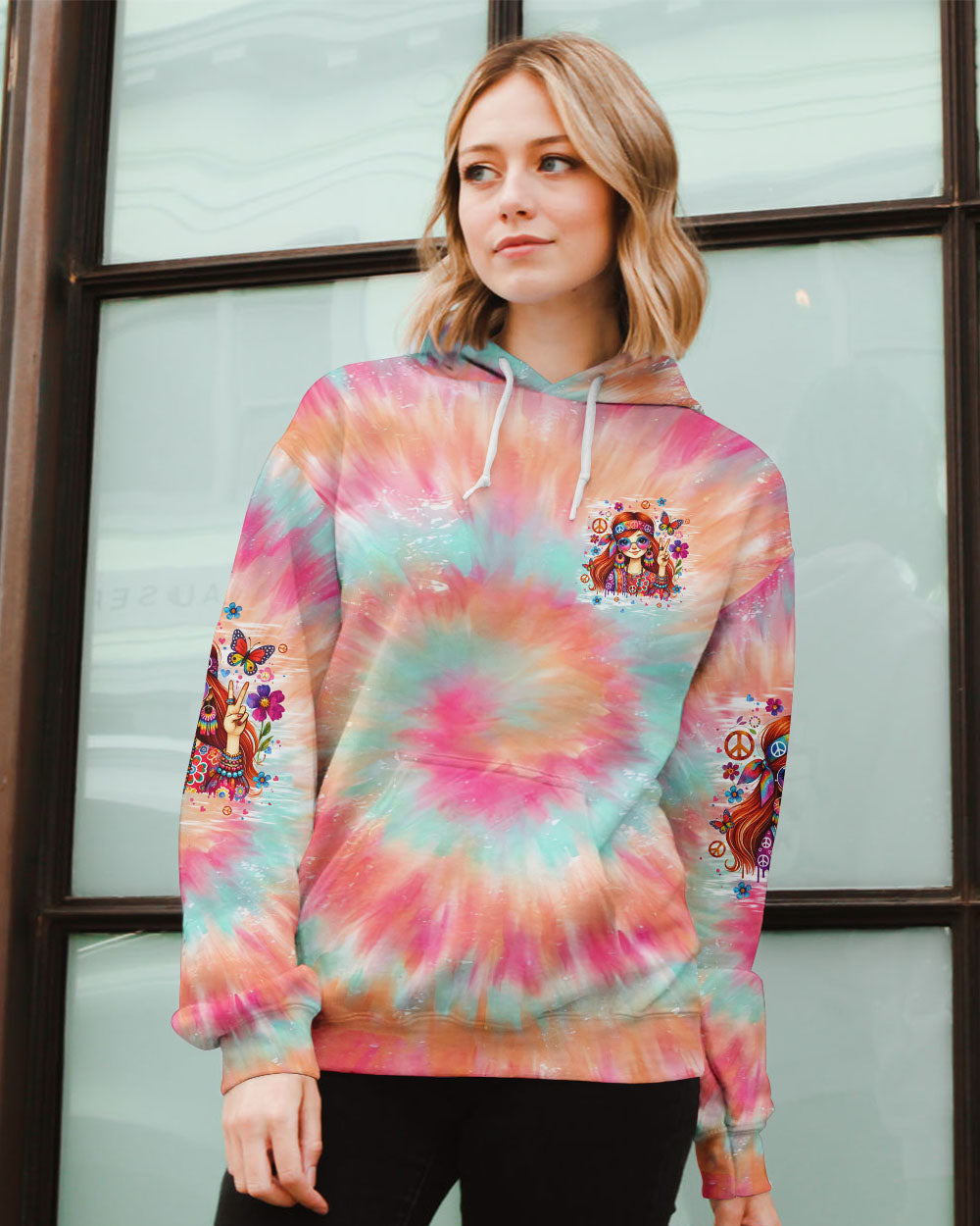 BE YOU THE WORLD WILL ADJUST GIRL ALL OVER PRINT - TLPQ0208242